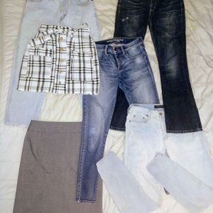 Size Small Style Bundle Women Pants and Skirts, Trendy and Professional Attire.